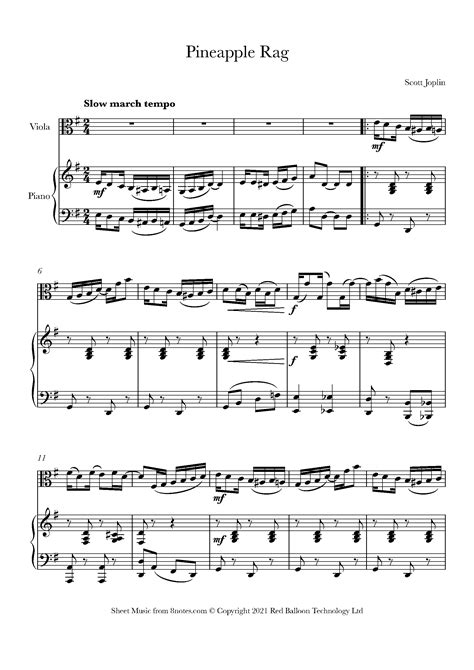 Joplin - “Pineapple Rag” (for Woodwind Quintet)